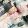 3pcs Gold Foil Washi Tapes Set 15mm 20mm Multi Stone Star Flower Pattern Adhesive Masking Tape Decoration Stickers Diary A6932 3