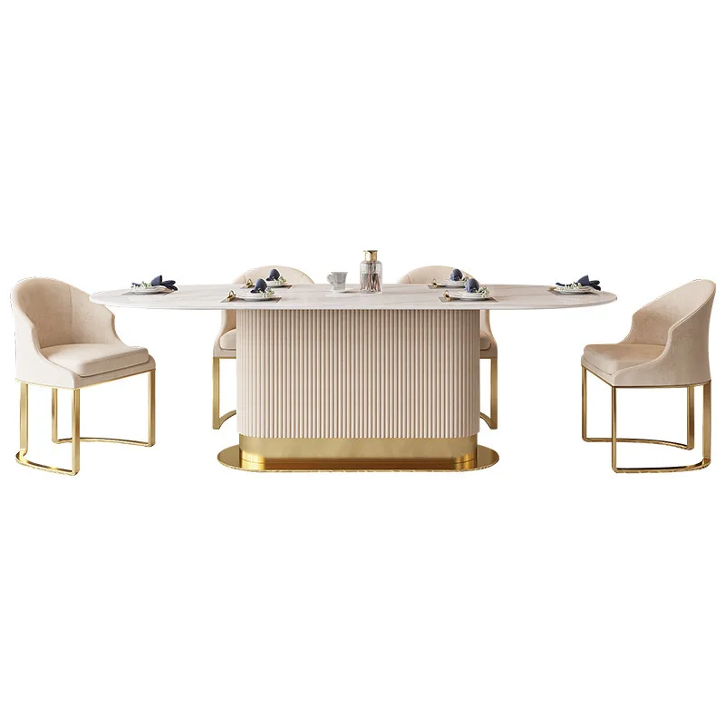 Extendable Oval Marble Table 5