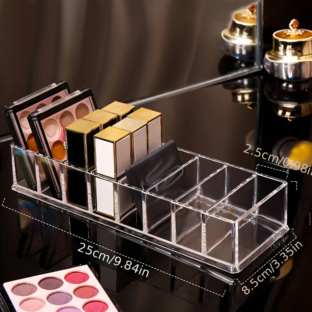 8-grid nail art storage box, cosmetics storage box, dormitory desktop organization, lipstick jewelry box, divided into compartme 4