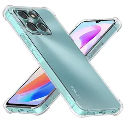 Four - Corners Shockproof TPU Clear Protective Case - Honor X6c (Transparent)