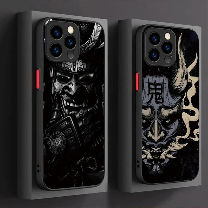 Ghost Face Samurai Shockproof Bumper Case - Japan-Inspired Design