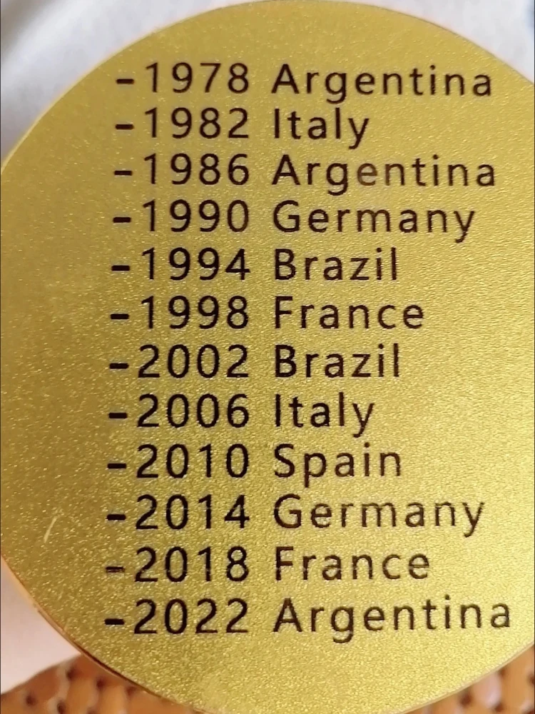 Golden Resin Football Trophy World Argentina Champions Trophy Club Soccer Trophies Ornament Home Decor Crafts Souvenirs Gifts