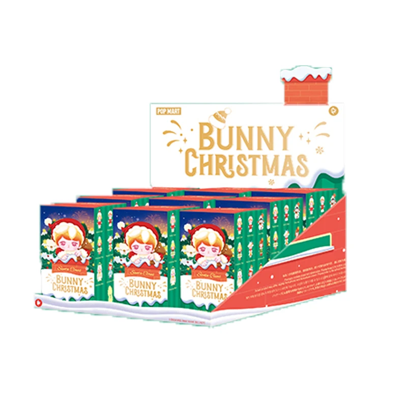 thumbnail image 1 of Colección de cajas ciegas de la serie navideña de conejitos de POP MART, lindas muñecas de acción para decoración de escritorio, juguetes kawaii, regalos navideños para amigos, 1 of 5