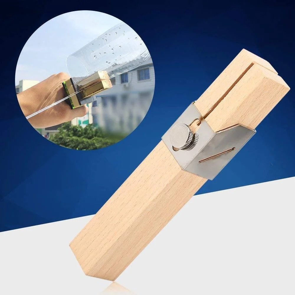 

Wooden Plastic Bottle Rope Cutter Stainless Steel Fittings Environmental Protection Hand Tool DIY Material Appliance with Blade