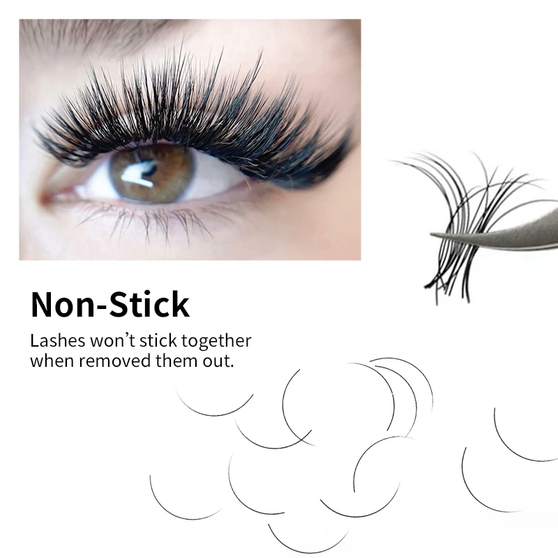 JoyCo Customize Your Logo Individual Eyelash Extension Silk Lashes Russian Volume Classic Eyelash Extensions