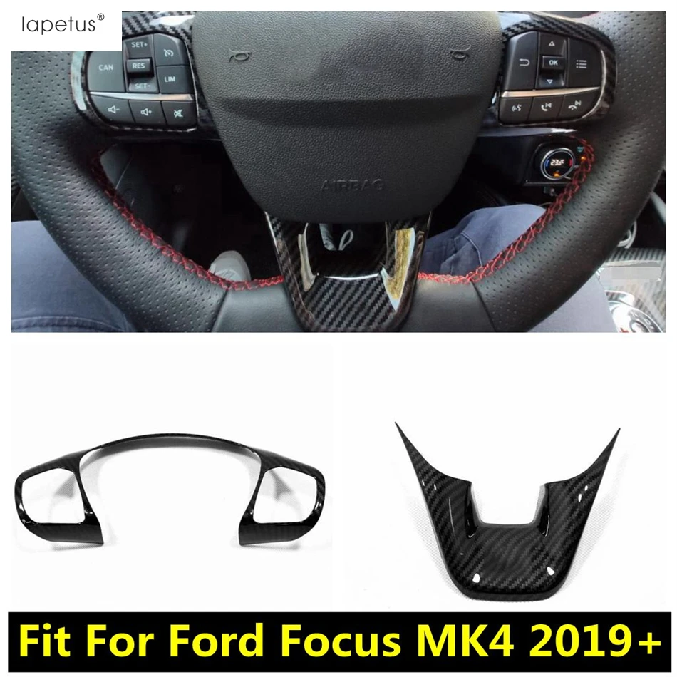 

Steering Wheel Button Frame Decoration Cover Trim For Ford Focus MK4 2019 - 2023 / Fiesta MK8 2017-2023 Carbon Fiber Accessories