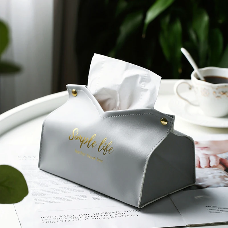 New PU Leather Tissue Box Car Tissue Box Creative Home Living Room Holder Hotel Carton Household Storage Decoration 6