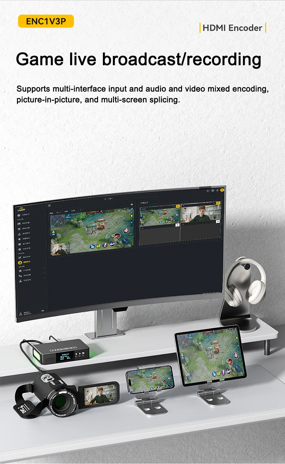 Link Pi ENC1V3P Video Codec 4K30 HDMI Encoding NDI Decoding Built-in Tally Suppo