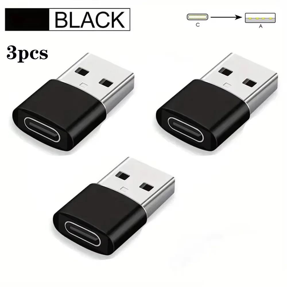 USB-C to USB Adapter Converter - Male to Female (1/2/5 Pack) for Mobile Phones and Laptops