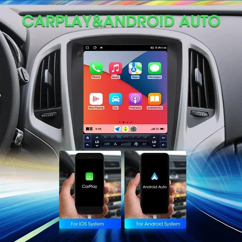 Reproductor Multimedia con Navegación GPS, Carplay y Android Auto para Opel Astra J, Vauxhall Buick Verano, Vauxhall Holden Cascada 2009-2015, Radio de Coche 2 Din, Bluetooth 5.4, DSP 4