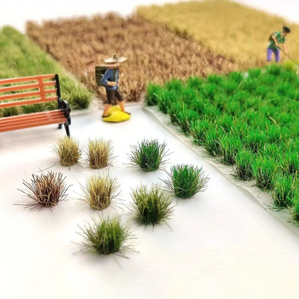 Static Model Grass Tuft Model Grass Tufts For Patios Crafts Mini Scene Decor 91tufts/box