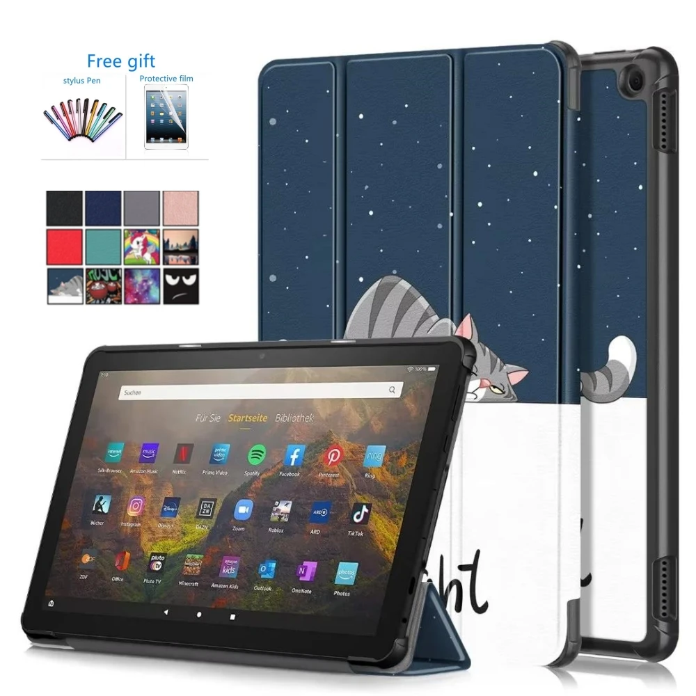 Per Amazon Fire Hd 10 Hd10 2023 Custodia 10.1 Pollici Slim Tri-Folding Magnet Smart Cover Fire Hd10 Plus 2021 10.1 "Custodia Per Tablet Funda