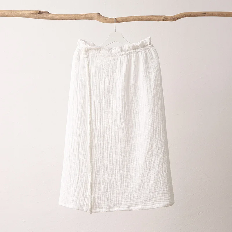 Absorbent Sling 100%Cotton  Bathrobe Three-Layer Bath Skirts Shower Bathroom Quick Dry Towel Wearable For Home Beauty Salon Use