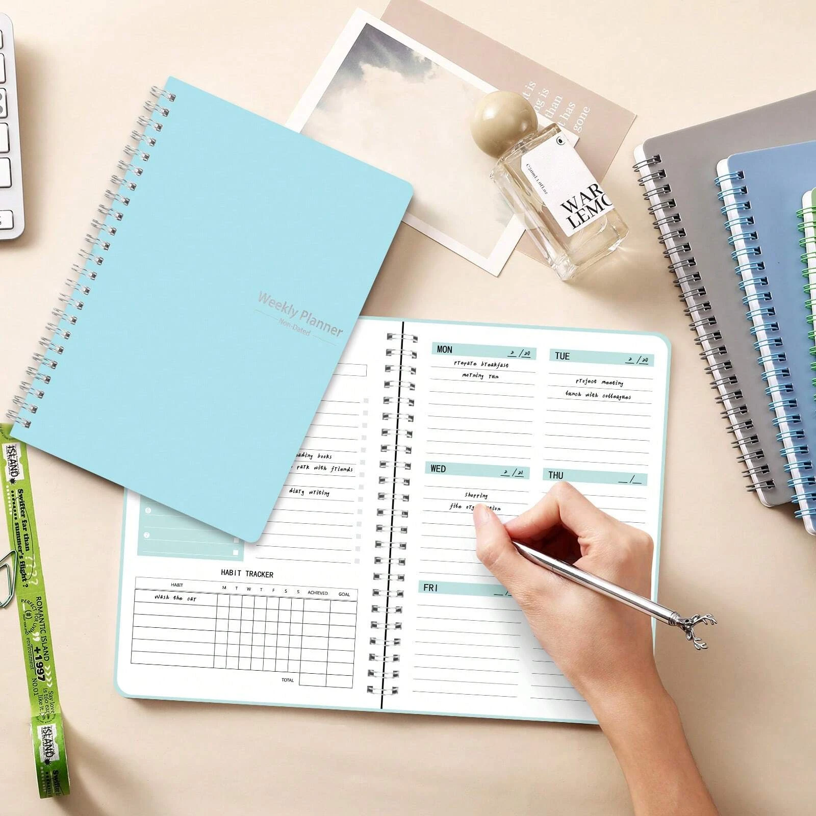 Planner Schedule Agenda Efficiency Notebook Daily Weekly Monthly Diary Journal Students School Office Stationery Supplies