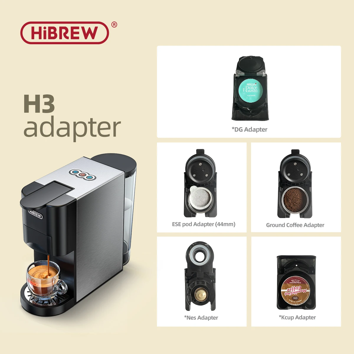 HiBREWH3H3Aadaptersystempartsforlavazzablueorlavazzamodomio