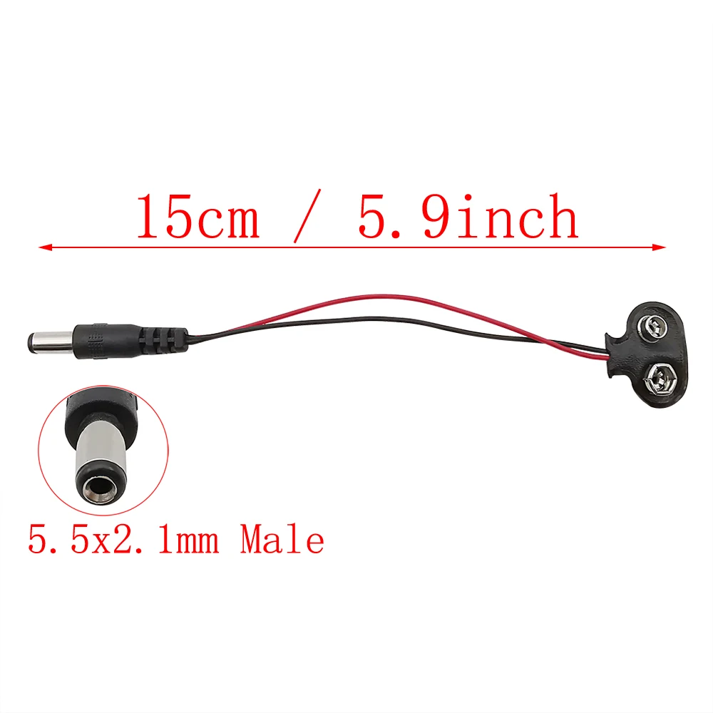 Boucle Batterie 9 Volts Type Bateau Porte Agrafe Cordon Fil Connecteurs 2Pcs