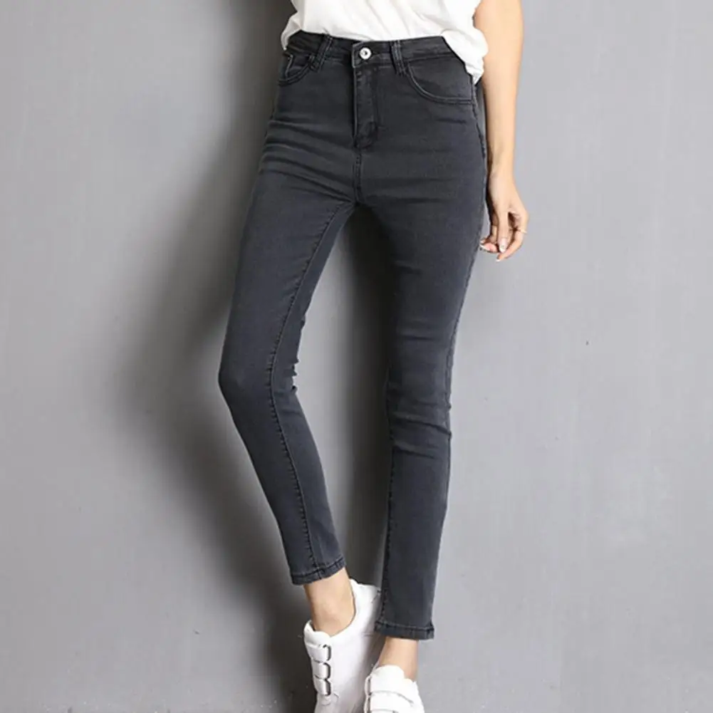 

Женские джинсы с высокой талией, облегающие Женские джинсы с контролем живота, карманы до щиколотки, однотонные, мягкие, Длинные