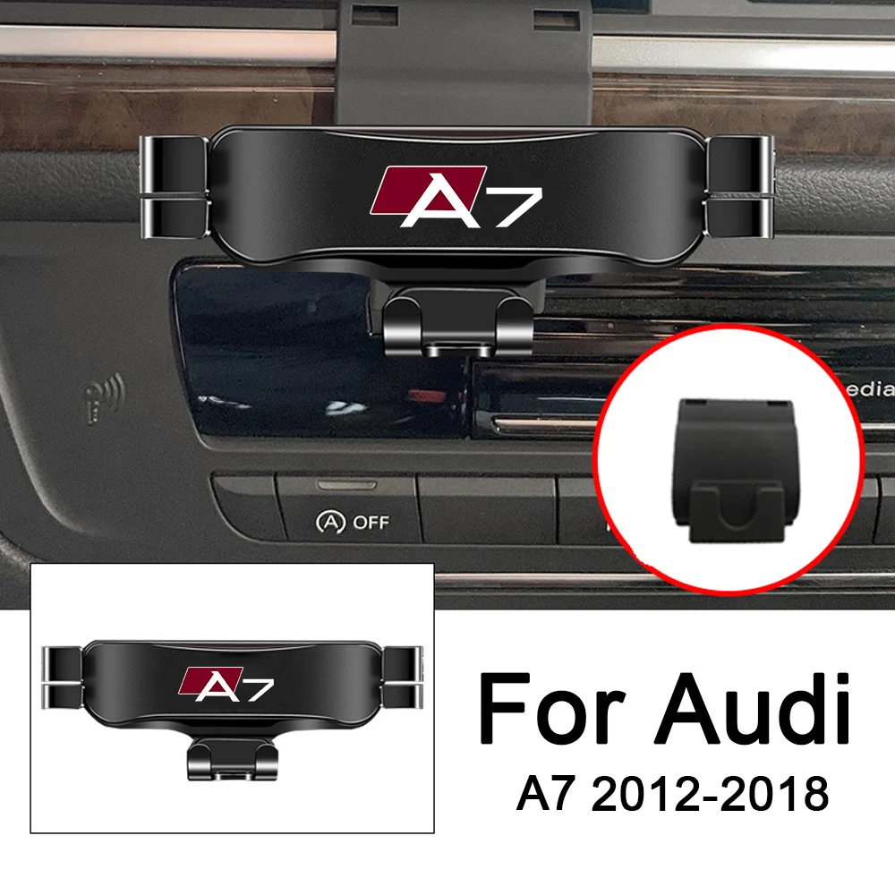 2012-2018-For Audi A7 Car Mobile Phone Holder Air Vent Mounts Stand GPS Gravity Navigation Bracket