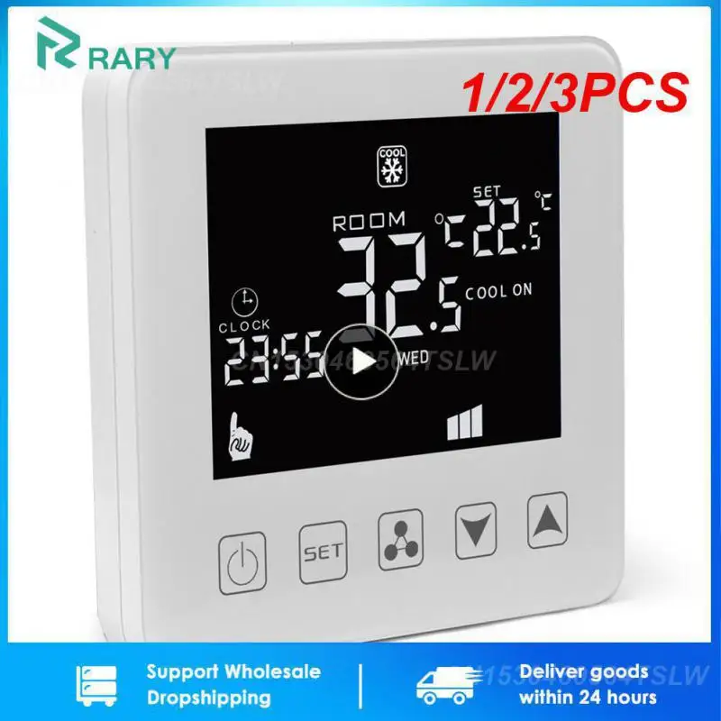 

1/2/3PCS Aubess 3A WiFi Smart Thermostat For Central Air Conditioner Fan‑Coil FCU Room Temperature Controller Work With Alexa