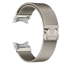 Stainless Steel Milanese Magnetic Bracelet Strap - No Gaps Design - Galaxy Watch 4 44mm (Titanium silver)