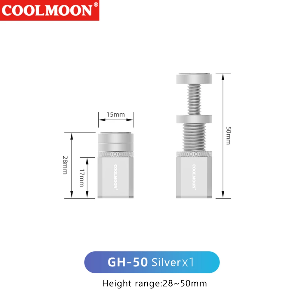 Adjustable Aluminum GPU Support Bracket with Telescopic Rotary Screw