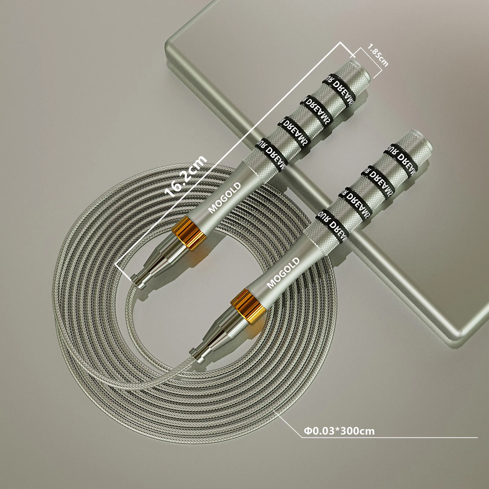 Self-Locking Bearing Skipping Rope, Suitable for Human Aerobics, Aluminum Alloy Handle, Adjustable Rope Length, Student Racing C 5