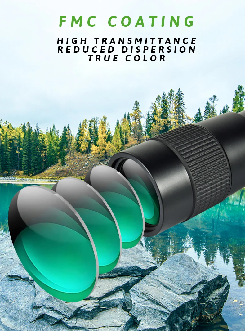 Sc68dc70b9eb6427fa2dea82e0e3c5a6fy Zoom monokularowy teleskop wysokiej mocy 10-300x40mm HD ulepszony przenośny ze statywem i uchwytem na telefon do obserwacji ptaków polowania na kemping