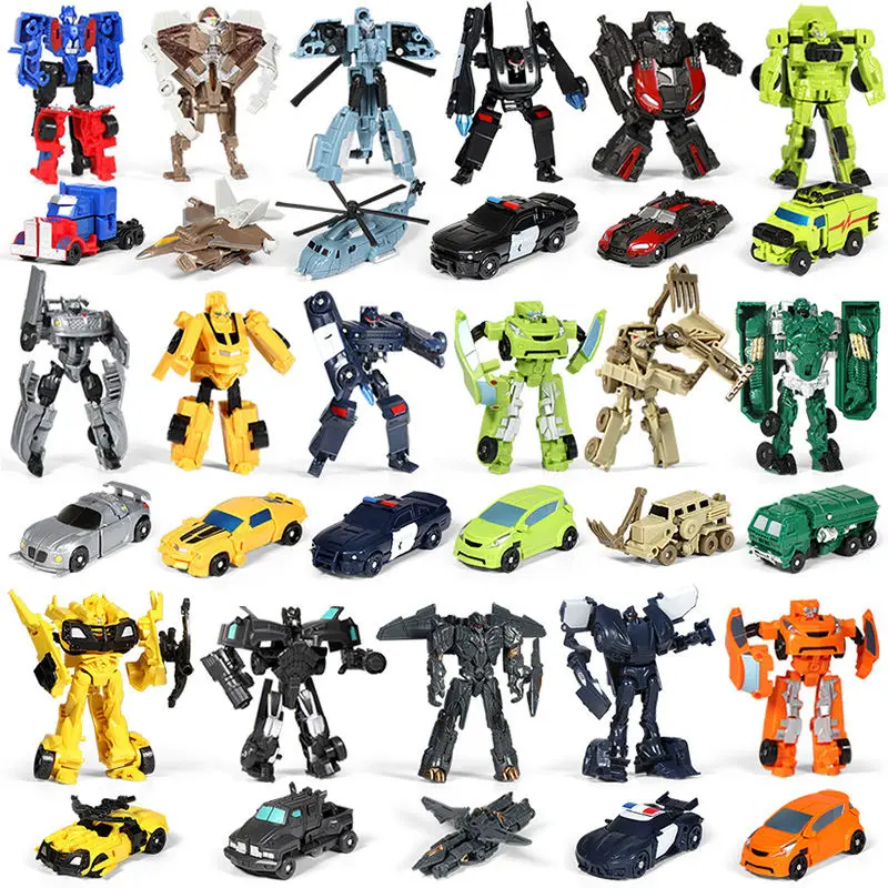 

Transformation Mini 2 In 1 Car Robot Toy Anime Action Collision Transforming Model Deformation Vehicles Toy Gift for Children