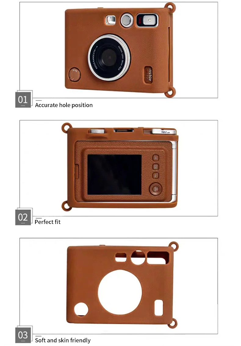 Camera protective Case for Fujifilm Instax MINI EVO Soft Silicone Case Shoulder Strap Dustproof waterproof Cover Bag Pouch