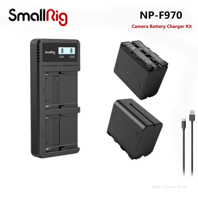 Kit batteria e caricabatterie SmallRig NP-F970 per fotocamere Sony NP-F550  NP-F570 NP-F770 NP-F960 per luce LED/monitor 4086 4087 3823 _ - AliExpress  Mobile
