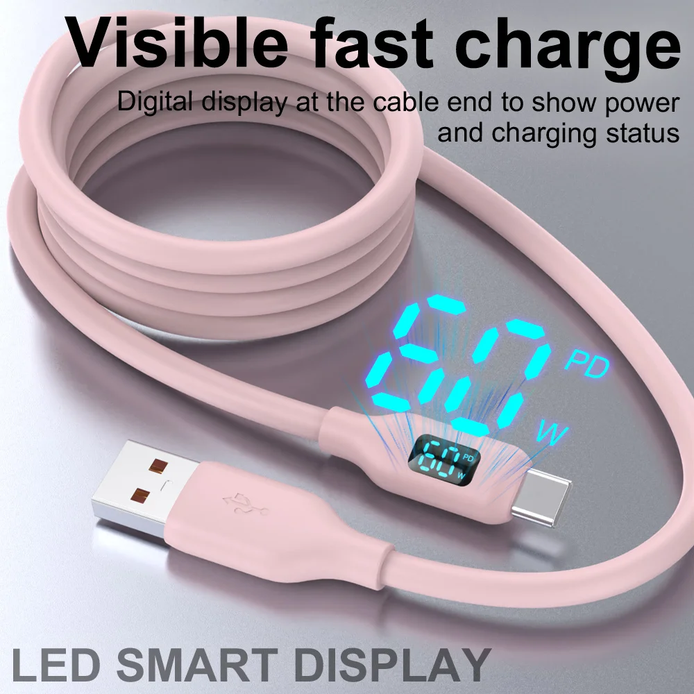 60W 고속 충전 USB A to USB C 케이블, 아이폰 17/16/15 ProMax..