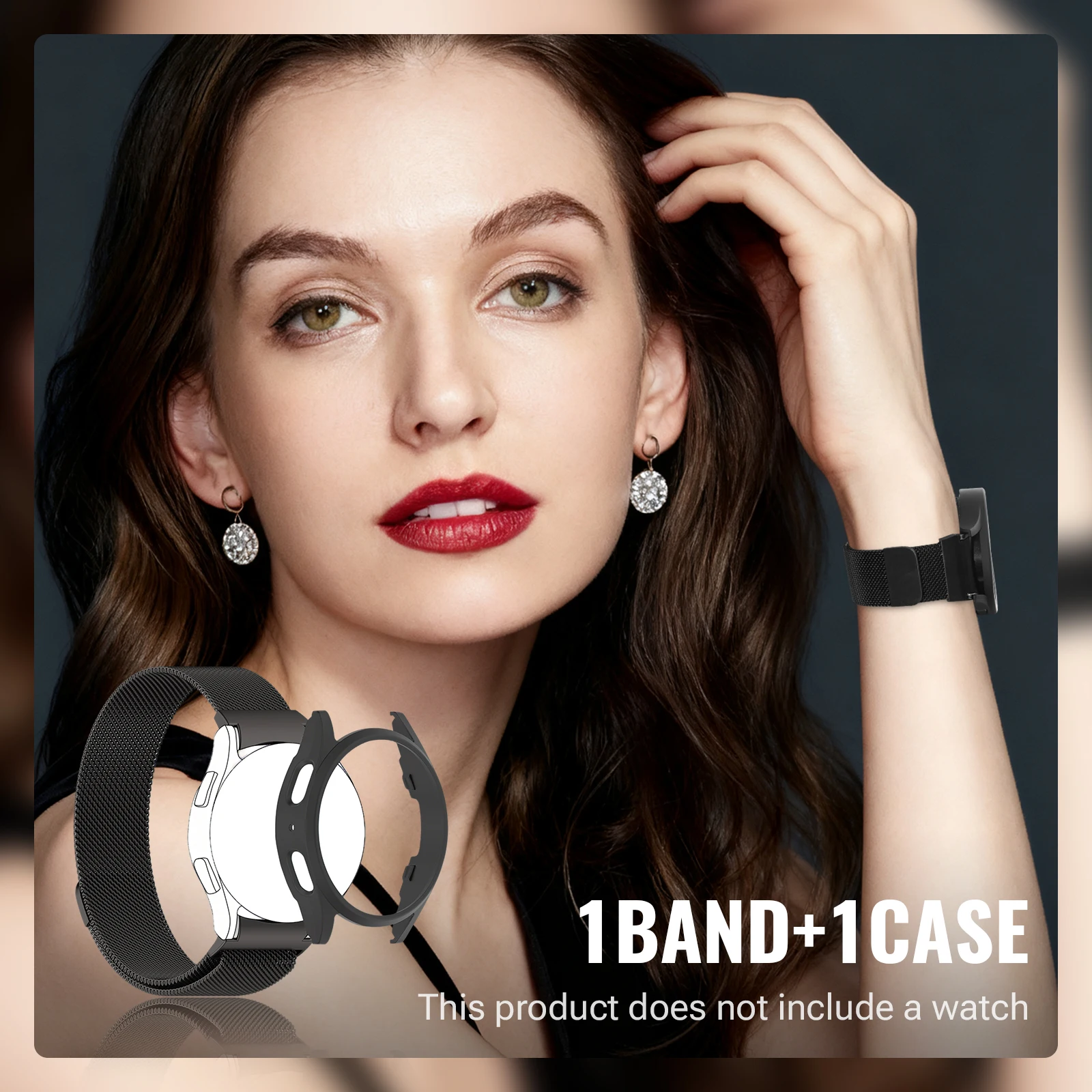 BUSKOZ Premium Metal Strap with Magnetic Loop and Protective Case