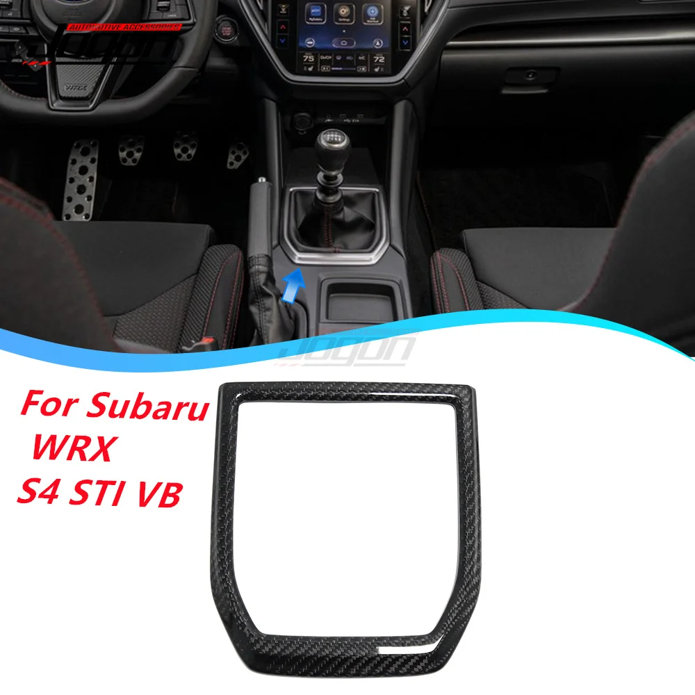 100 Carbon Fiber Car Gear Shift Frame Center Console Cover Panel Trim