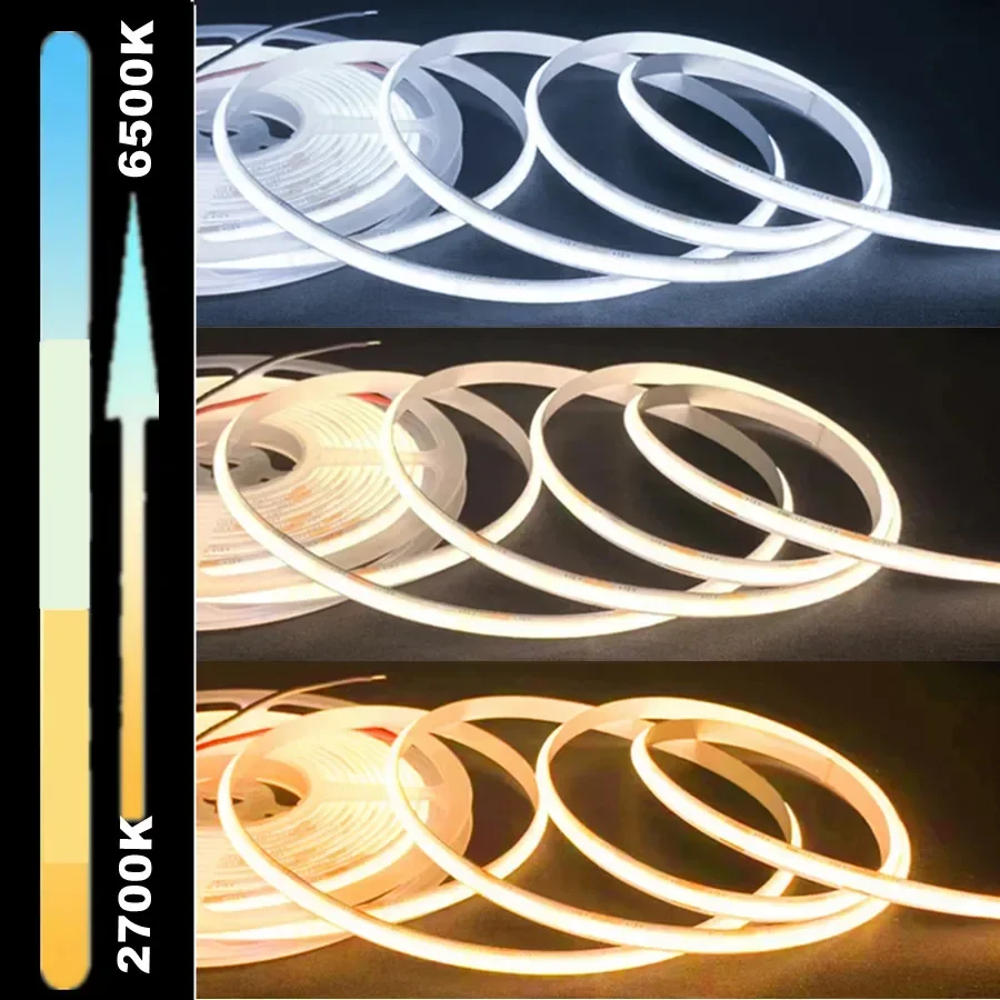 FCOB CCT LED Light Strip 608 LEDs High Density Flexible FOB COB 10mm Sc68e30cd0769413ea1ac0eb99238ede8h