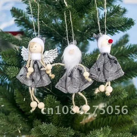 

Christmas Merry Angel Plush Doll Pendant Tree Ornament Xmas Decorations for Home Decor New Year 2021 Children Gift