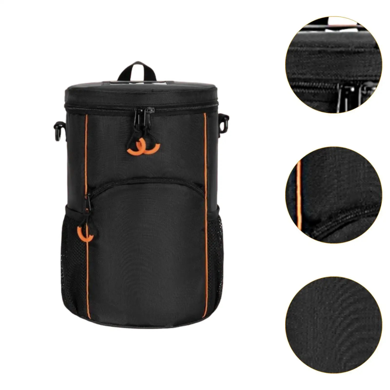 Tennis Ball Bag Smooth Zipper Waterproof Tennis Ball Basket Adjustable Strap for Baseball Pickleball Balls Table Training