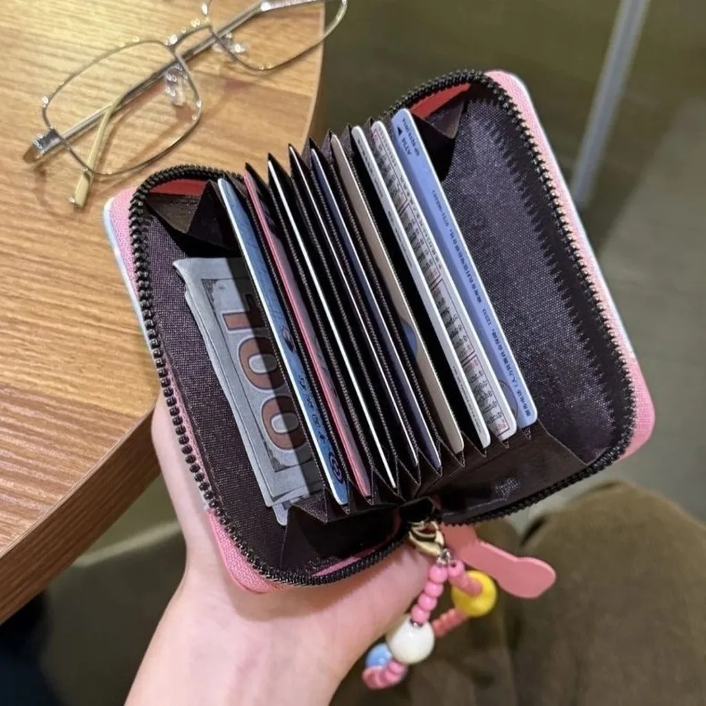 Portafoglio da Donna, Portafoglio Bi-Fold, Portamonete, Portafoglio Corto per Shopping e Uscite Quotidiane per Ragazze Adolescenti - immagine 6