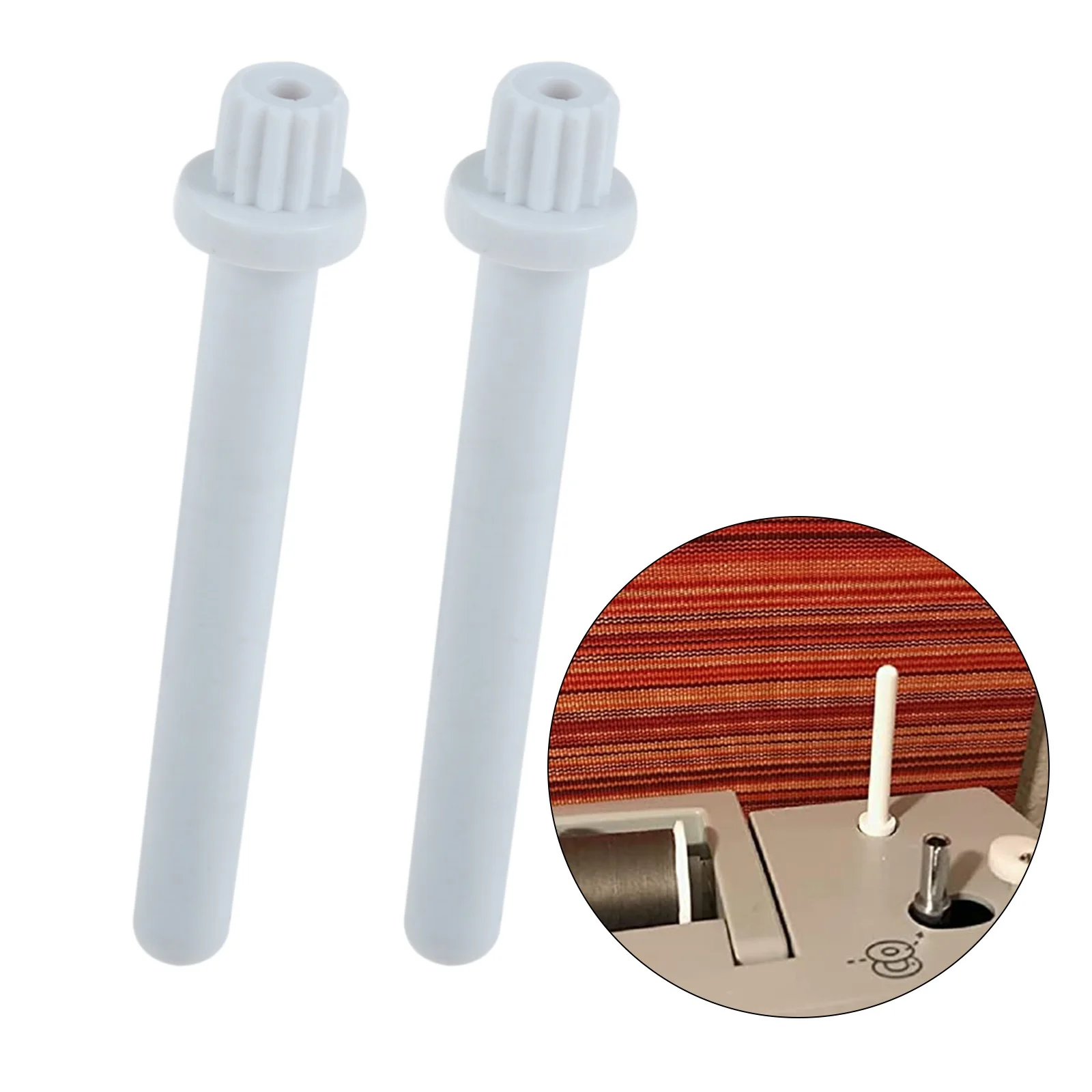 2 Pz Macchina Da Cucire In Plastica Filo Ausiliario Bobina Pin R60033210 Per Singer 1120 Bernina 55 80E 90E Pfaff Smart 200C Bianco 3100