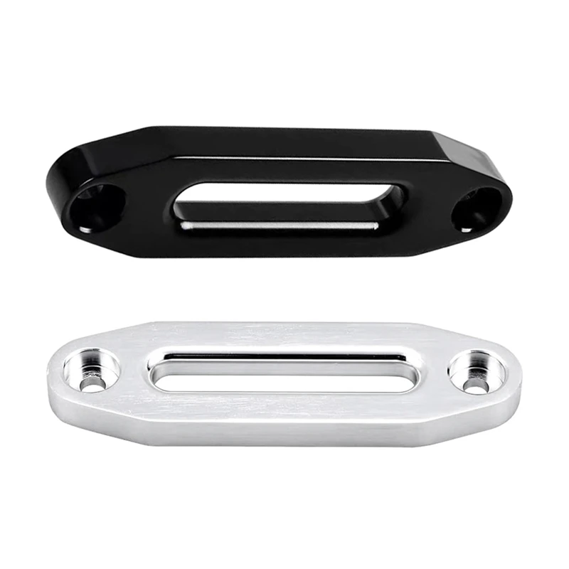 6 Inch 12000 Winch Rope Guide Hawse Aluminum Fairlead Off Road 4WD Rope Silver Guide Wire