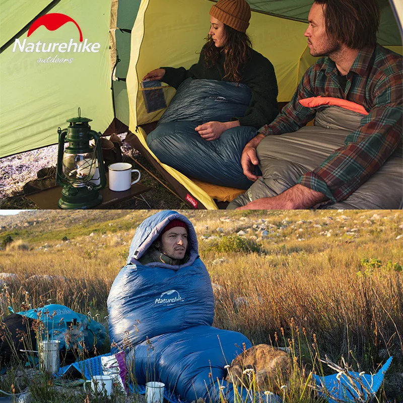 Naturehike New Upgrade Goose Down Sleeping Bag Winter Mummy Camping Sleeping Bag Ultralight Keep Warm Adult Camping Equipment