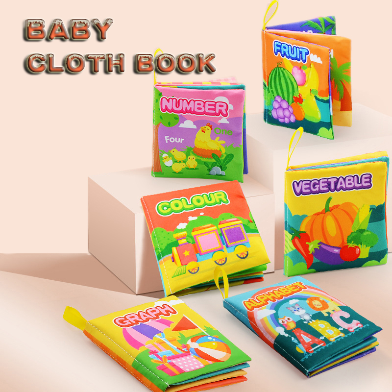  Montessori Toys Baby 0 12 24 36 Months Parent-child Interactive Baby Early Learning Toy Alphabet Lore Novelty Puzzle Cloth Books 