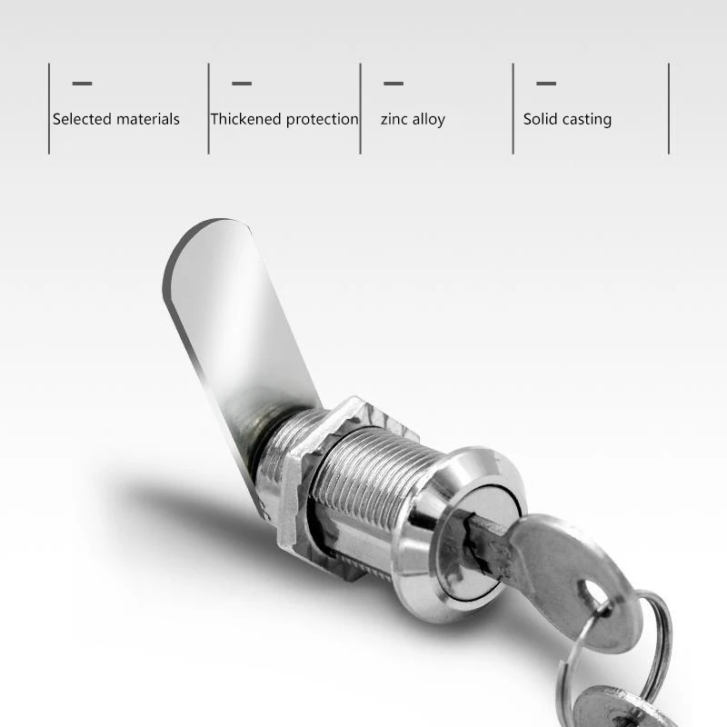 16/20/25/30mm Cam Lock Door Cabinet Mailbox Drawer Cupboard Locker + 2 Keys DIY Cabinet Tools