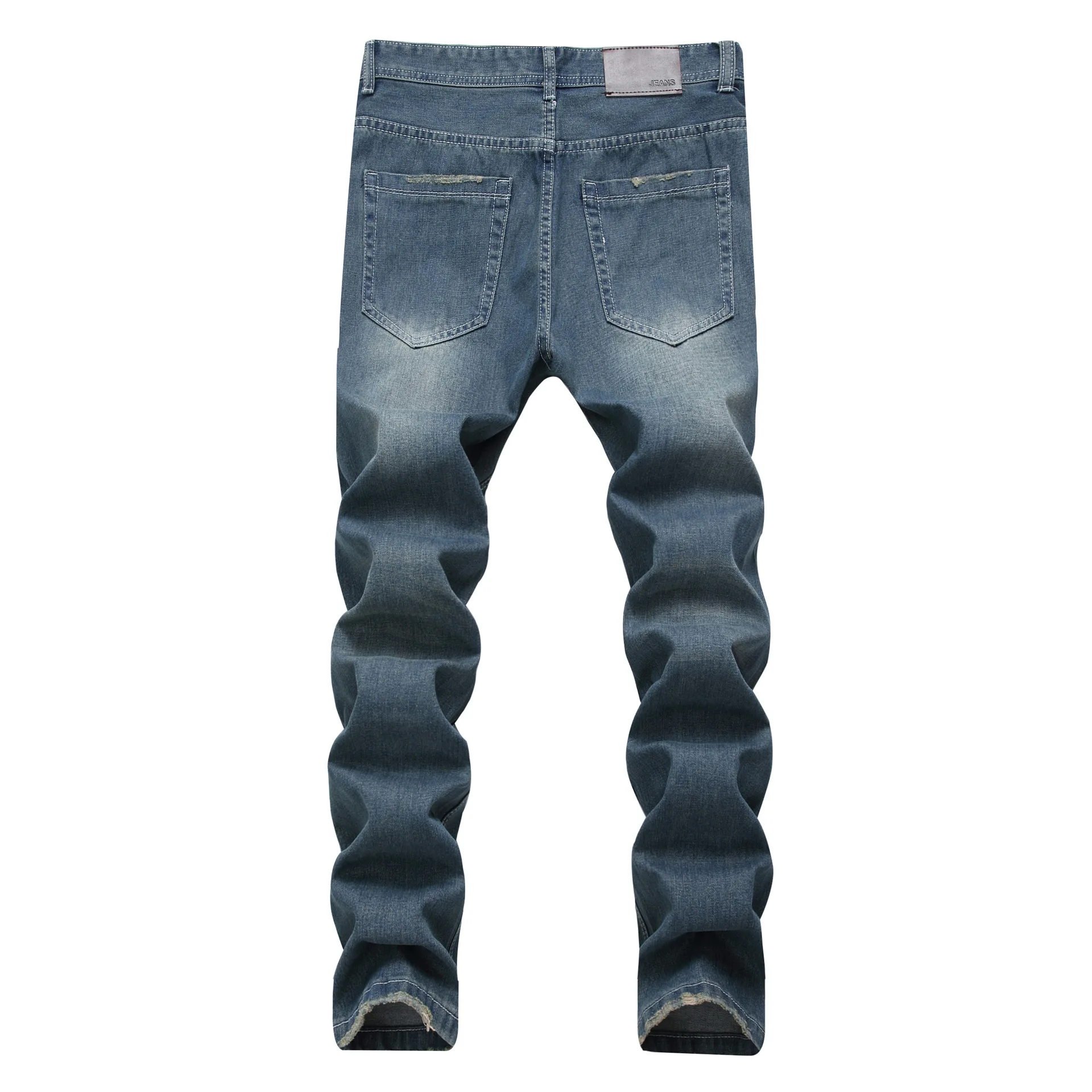 Slim stretch all-match pants youth Korean version of the trend of straight-leg pants jeans men's tide brand summer leisure baggy jeans mens