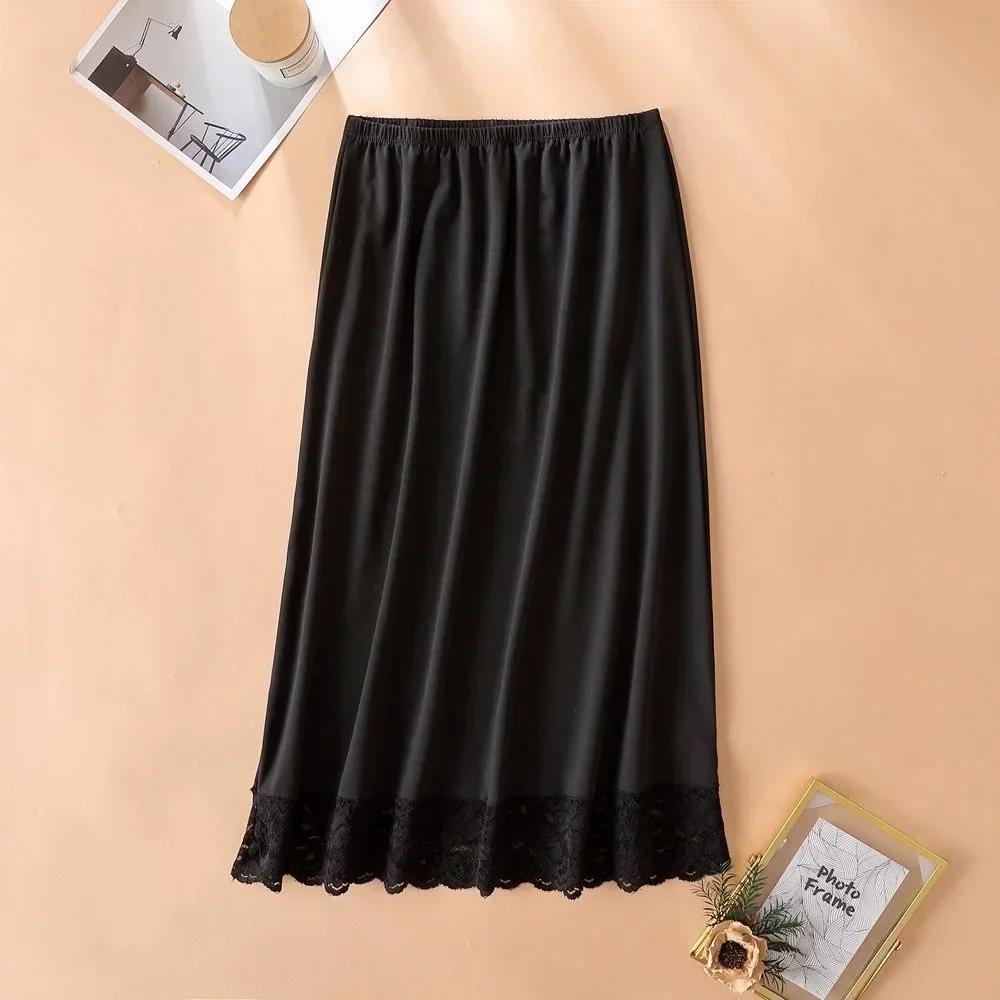 Lengths Basic Underskirt Modal Female Half Length Skirt Lace