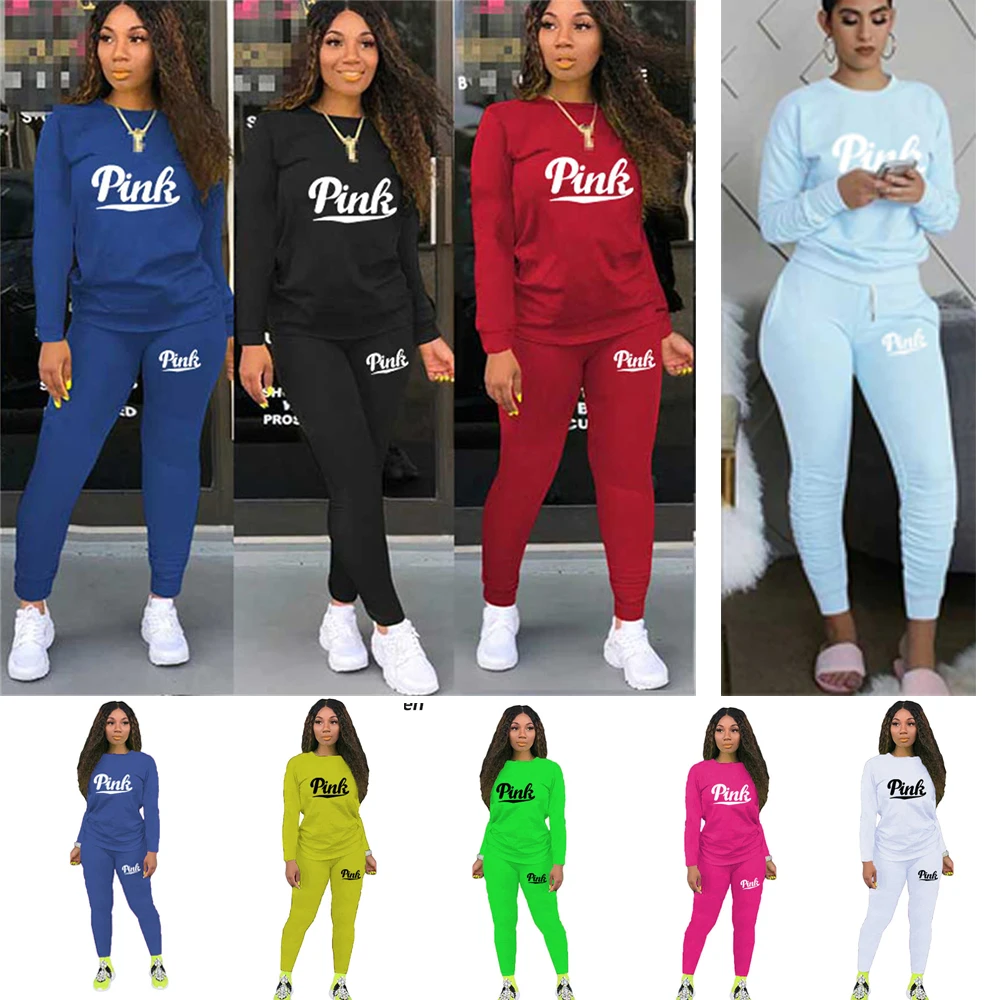 

Spring Black White Jogging Sports Pencil Pants Full Outfit Casual Female Clothing 2 Pc Set for Women Matching Sets Trouser Suits