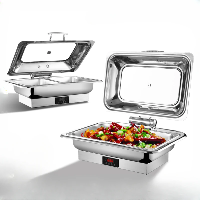 

Buffet insulation stove 304 food tray electric heating hydraulic CNC Buffet stove hotel breakfast stove