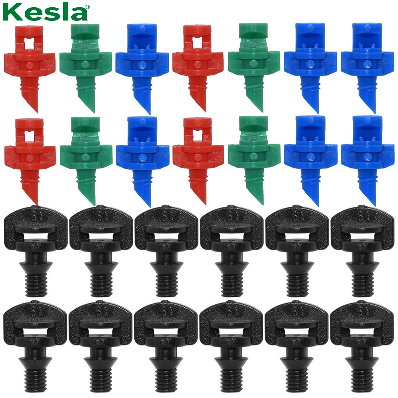 Garden Sprinkler 360 Degrees Refraction Water Sprinkler Micro Garden Irrigation Refractive Nozzle Spray 50PCS