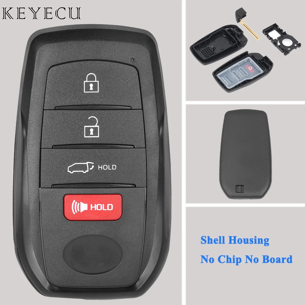 Keyecu-Smart-Remote-Key-Fob-Shell-Case-4-Buttons-for-Toyota-Grand ...