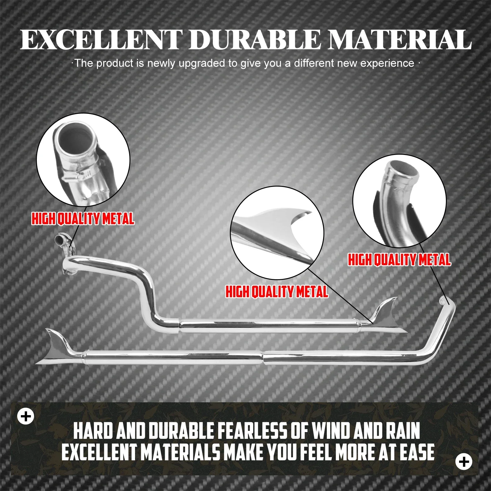 Motorcycle Exhaust Pipe Dual System Chrome for Harley Softail Breakout Slim FLS Fatboy FLSTF Deluxe FLSTN Standard FXST 07-