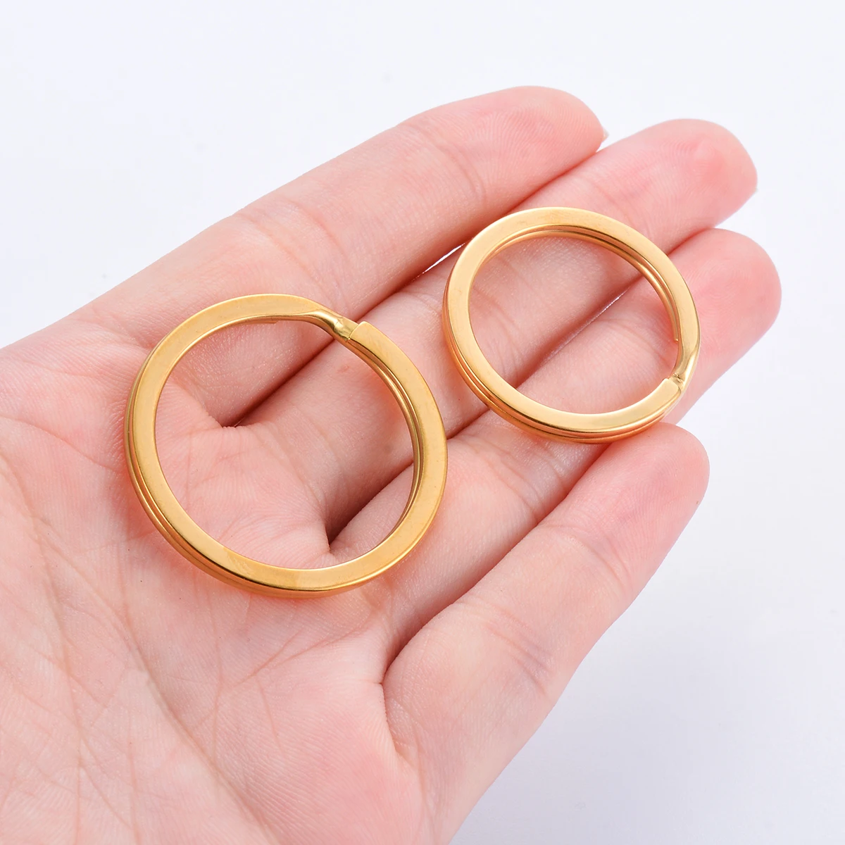 Keychain + Ring Flat 25mm Gold - DIY Gift Sets